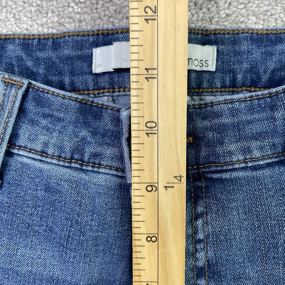 Ella Moss Jeans Women’s 6 Blue Wide Leg Cropped High Rise Medium Wash Denim Boho - Picture 11 of 14